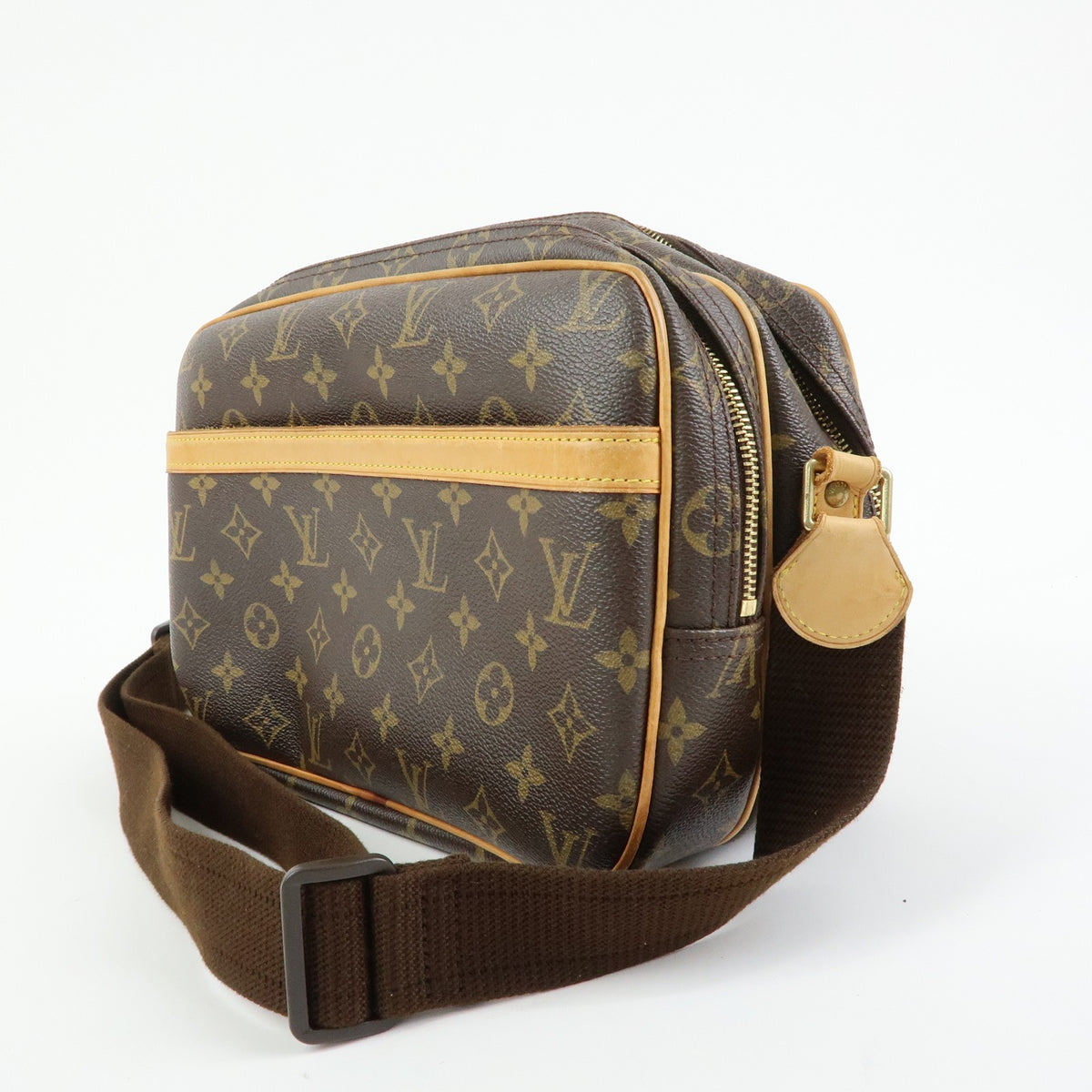Louis Vuitton Reporter Monogram Canvas, Brown, Canvas, Shoulder Bag