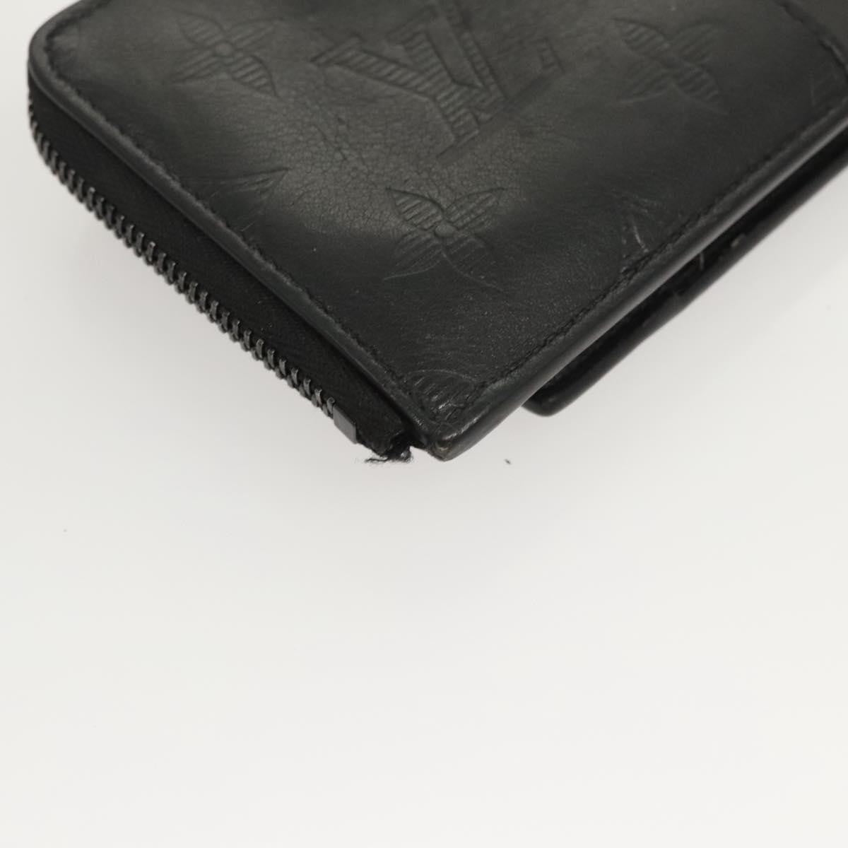 Louis Vuitton Hybrid Monogram Shadow Leather, Black, Leather, Wallet