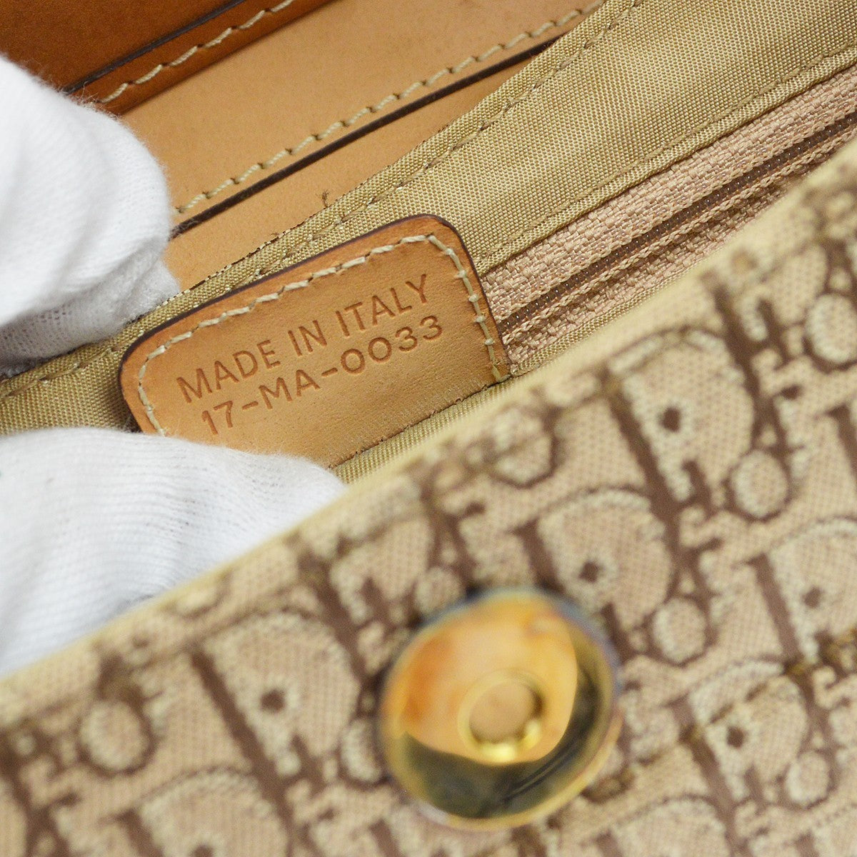 Christian Dior Vintage Street Chic Columbus Diorissimo Canvas with Leather, Brown, Canvas, Shoulder Bag