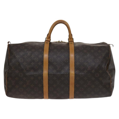 Louis Vuitton Keepall Bag Monogram Canvas, BROWN, CANVAS, Travel bag