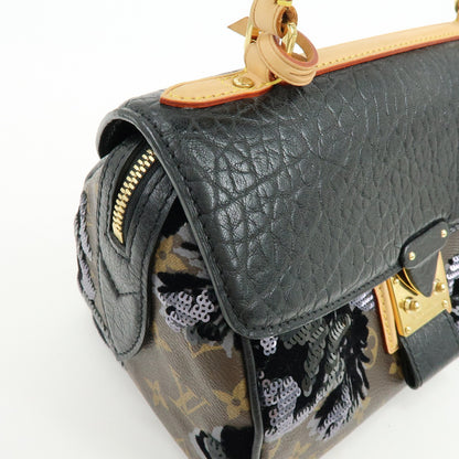 Louis Vuitton Carrousel Fleur De Jais Monogram Canvas, Multicolour, Canvas, Handbag