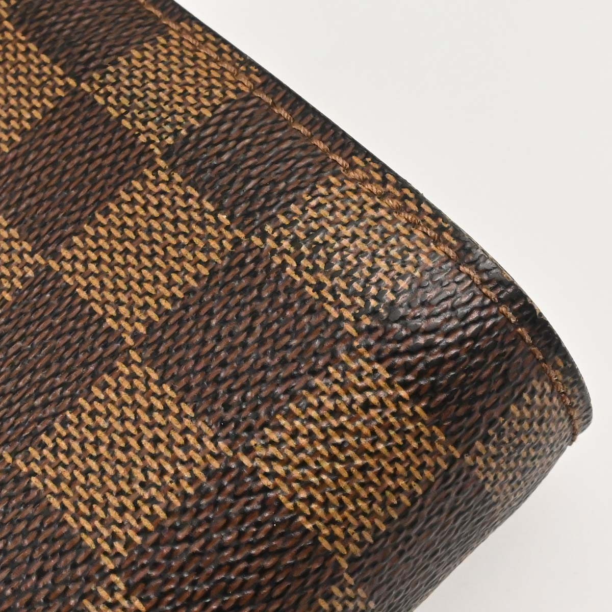 Louis Vuitton Pochette Saint Louis Damier Ebene, Brown, Canvas, Clutch