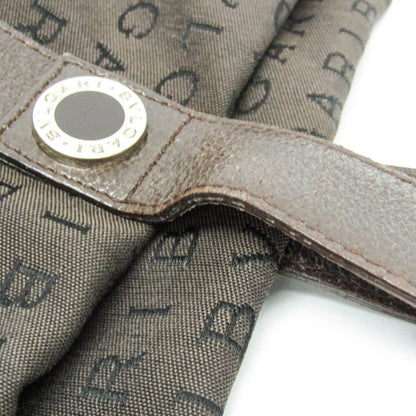 Bvlgari Logomania Canvas, Brown, Canvas, Tote Bag