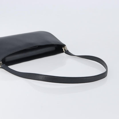 Salvatore Ferragamo Gancini Leather, Black, Leather, Shoulder Bag