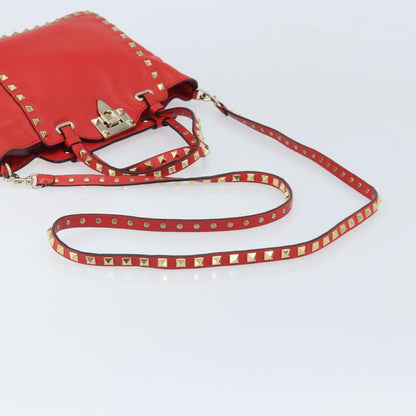Valentino Garavani Rockstud Tote Soft Leather, Red, Leather, Tote Bag