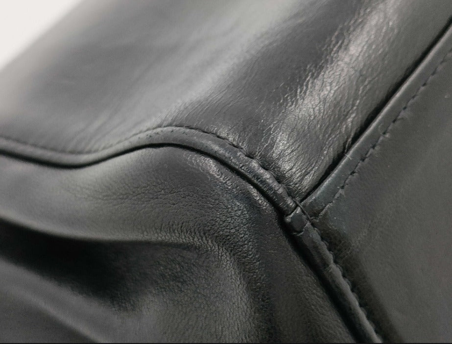 Chanel Vintage Reissue Square Flap Bag Leather, BLACK, LEATHER, Shoulder bag