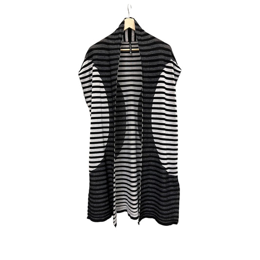 Pier Antonio Gaspari Vest 42 IT Black White Stripes