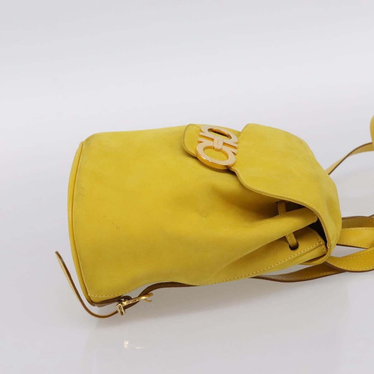Salvatore Ferragamo Gancini Suede, Yellow, Suede, Backpack