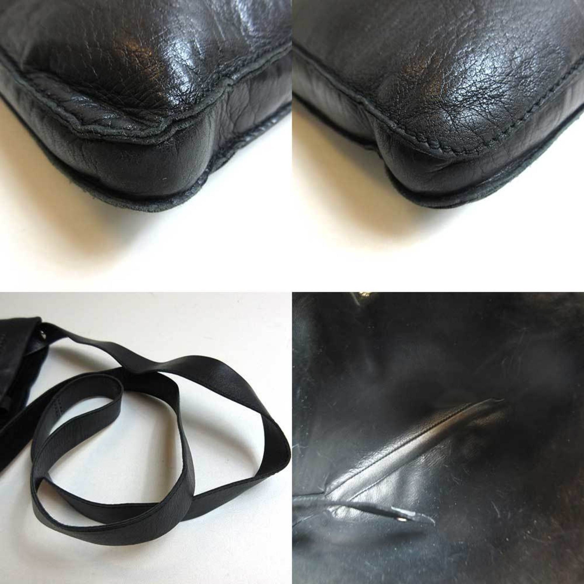 Hermès Toudou, Black, Leather, shoulder