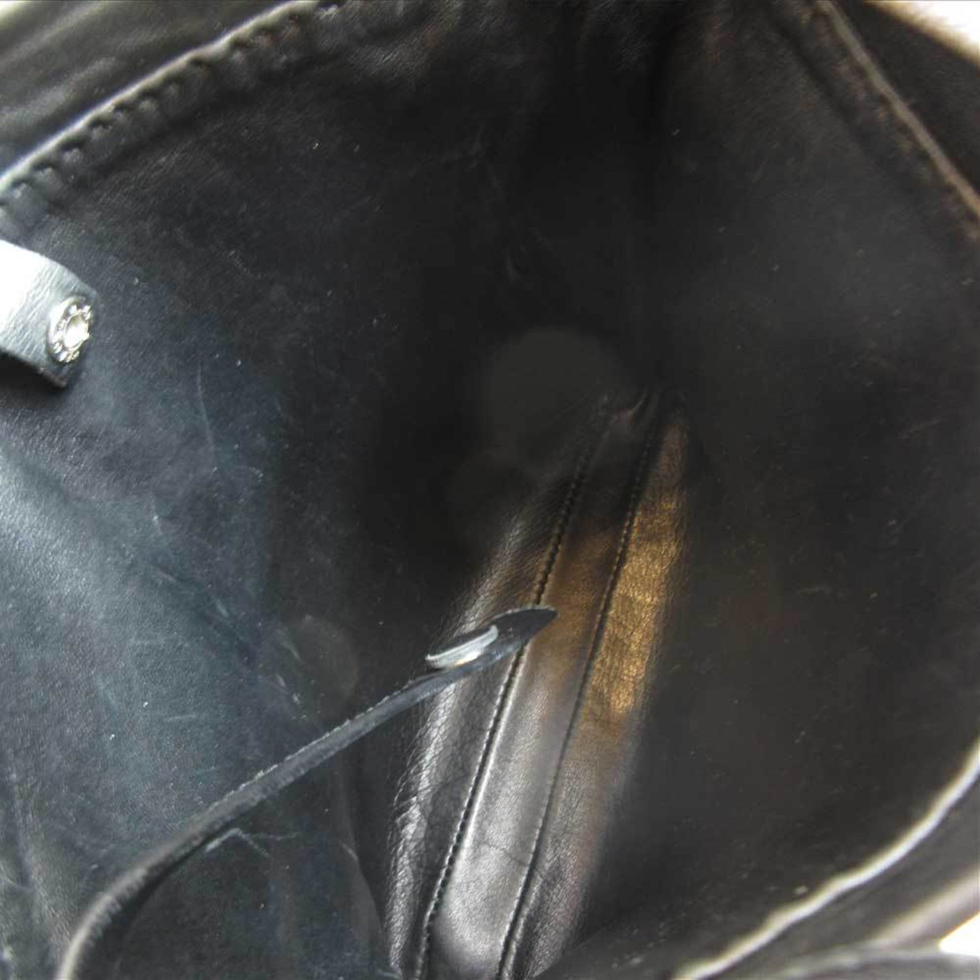 Hermès Toudou, Black, Leather, shoulder