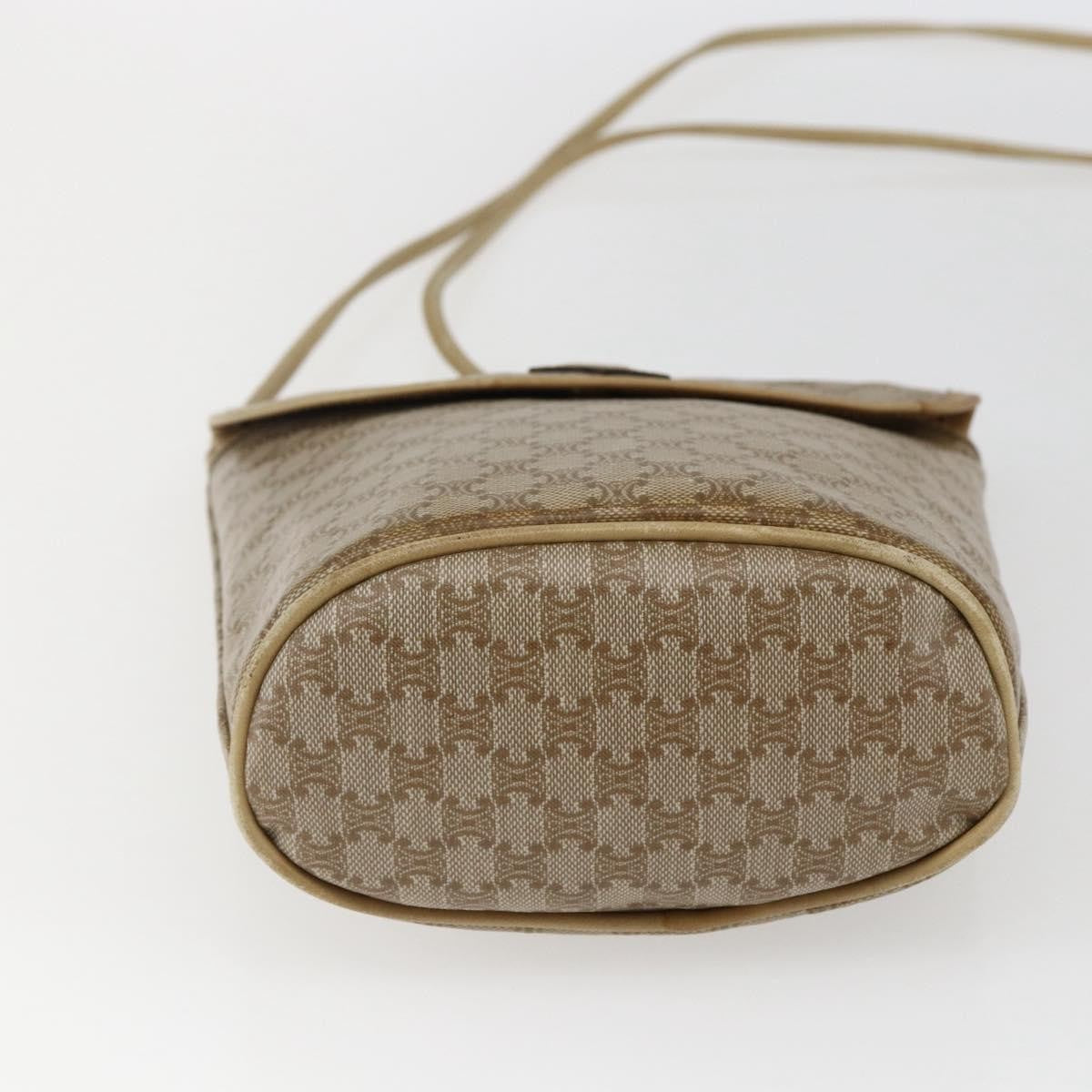 Celine Vintage Macadam Canvas, Beige, Canvas, Shoulder Bag