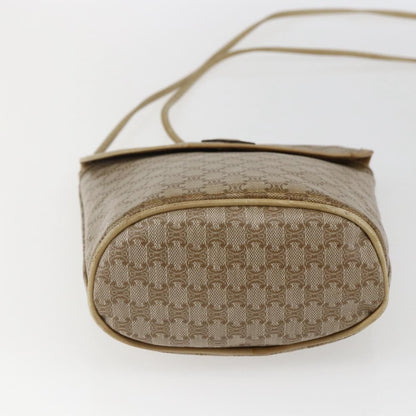 Celine Vintage Macadam Canvas, Beige, Canvas, Shoulder Bag