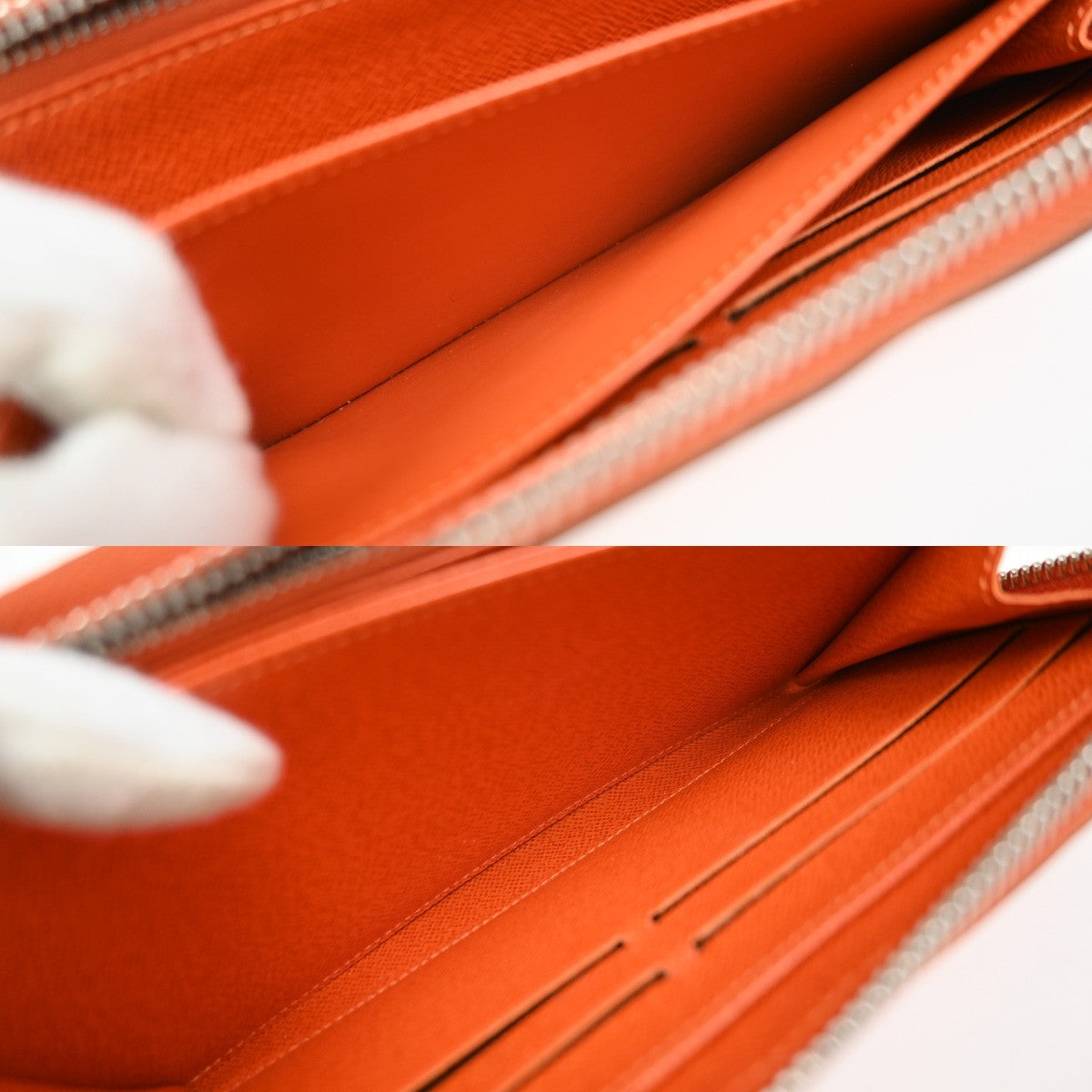 Louis Vuitton Zippy Epi Leather, Orange, Leather, Wallet
