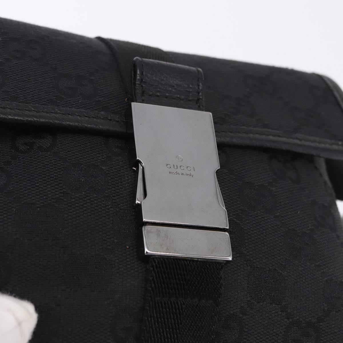 Gucci Buckle Waist GG Canvas and leather, Black, Canvas, Clutch