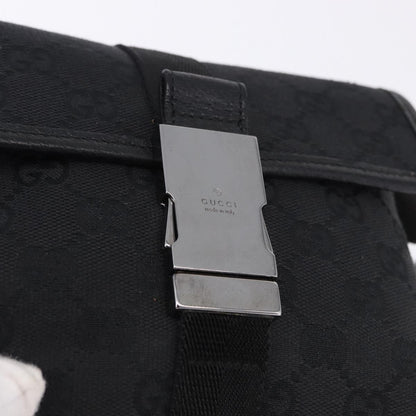 Gucci Buckle Waist GG Canvas and leather, Black, Canvas, Clutch