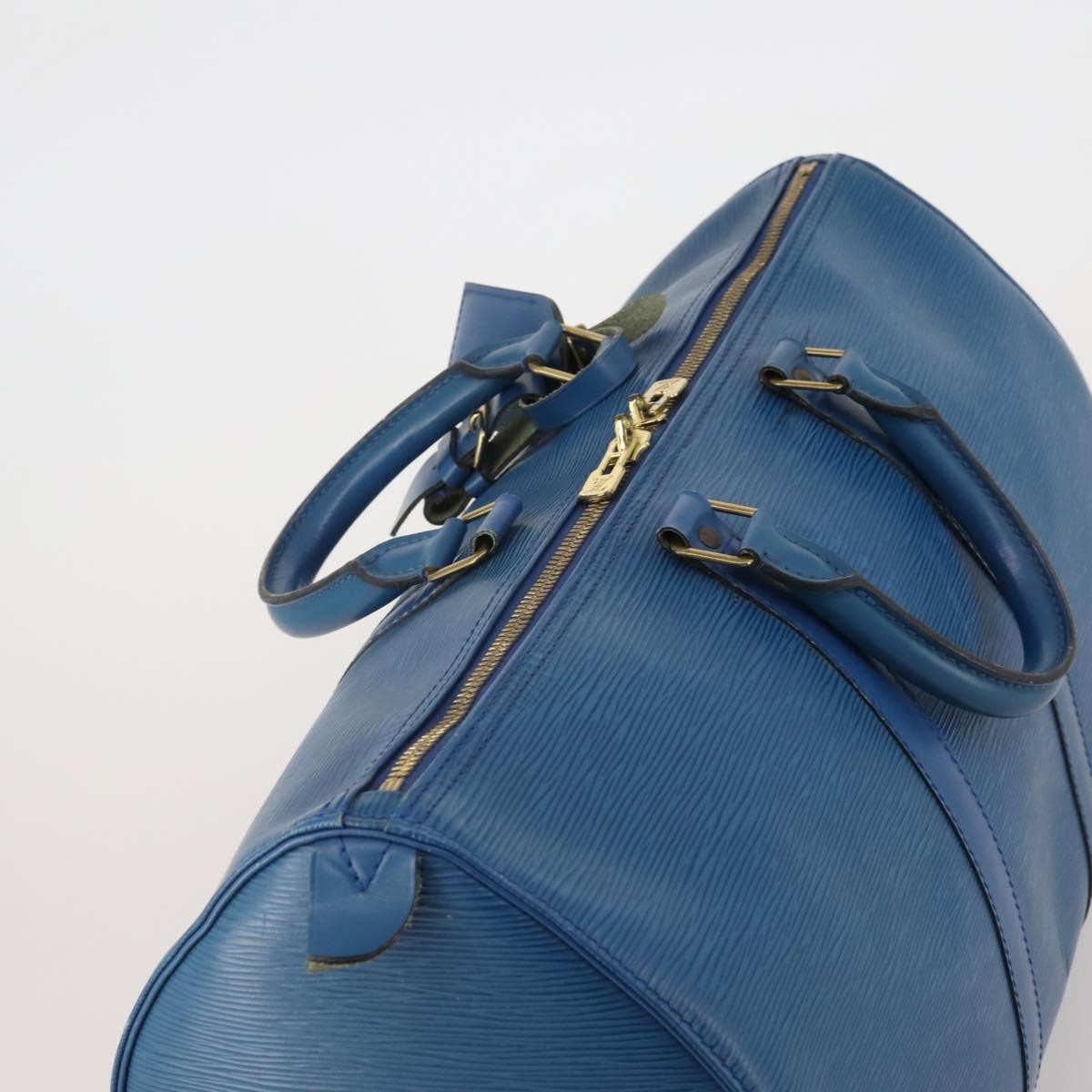 Louis Vuitton Keepall Bag Epi Leather, Blue, Leather, Travel Bag