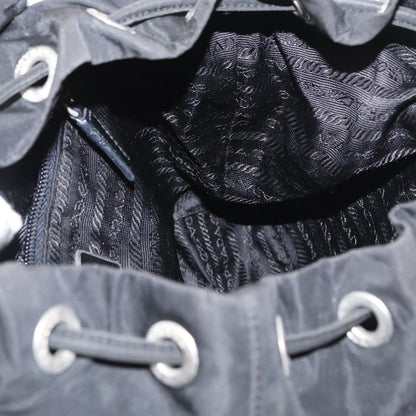 Prada Double Front Pocket Tessuto, Black, Nylon, Backpack