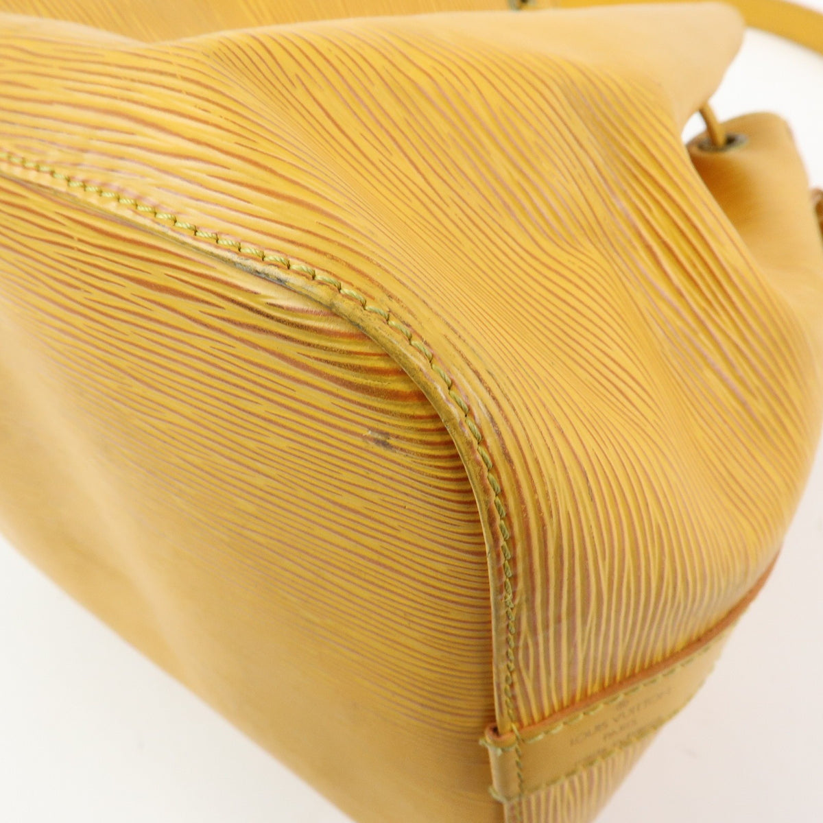 Louis Vuitton Petit Noe Epi Leather, Yellow, Leather, Handbag