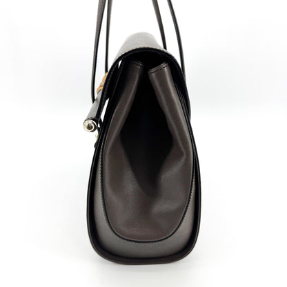 Gucci Bamboo Bullet Top Handle Leather, Brown, Leather, Handbag