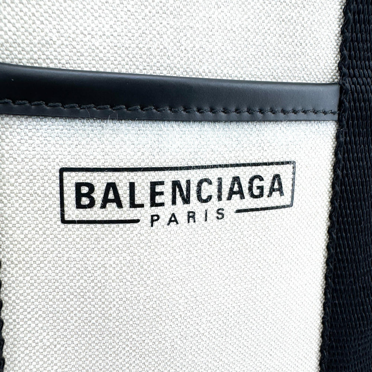 Balenciaga Hardware Canvas, Black, Canvas, Tote Bag