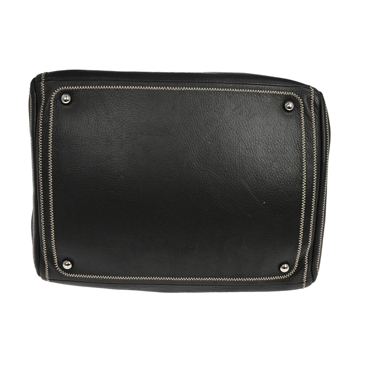 Chanel Vintage Bowler Lambskin, Black, Leather, Handbag