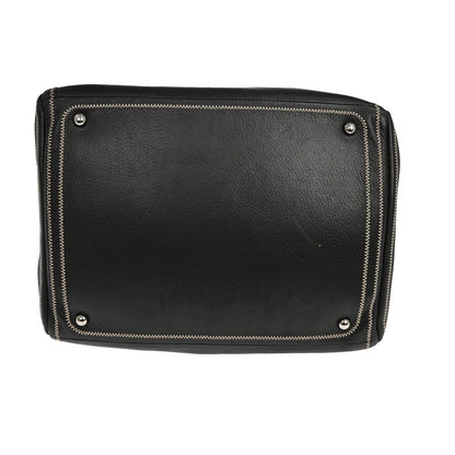 Chanel Vintage Bowler Lambskin, Black, Leather, Handbag