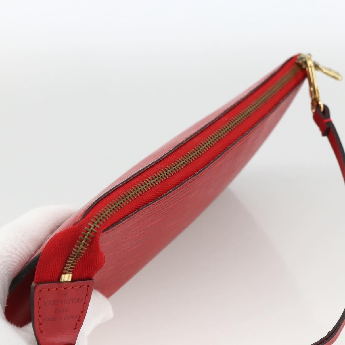 Louis Vuitton Pochette Accessoires Epi Leather, Red, Leather, Clutch