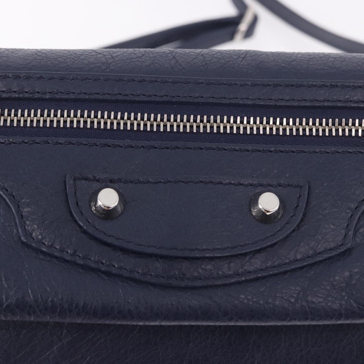 Balenciaga Classic Studs Envelope Strap Clutch Leather, Navy, Leather, Clutch
