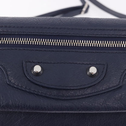 Balenciaga Classic Studs Envelope Strap Clutch Leather, Navy, Leather, Clutch