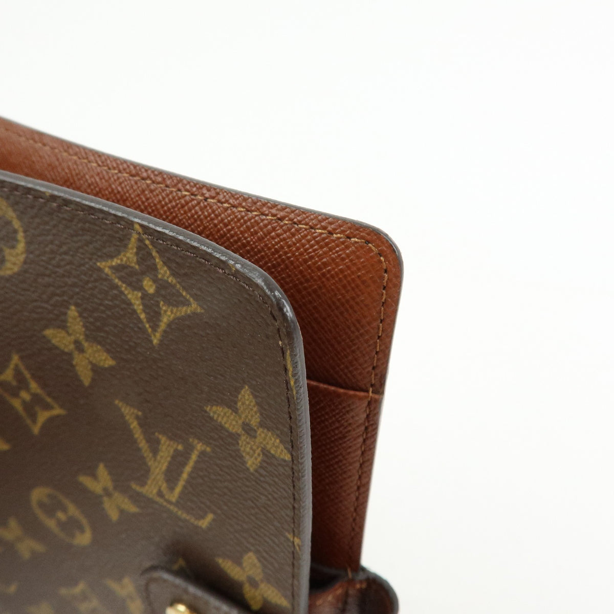 Louis Vuitton Ring Agenda Cover Monogram Canvas, Brown, Canvas, Briefcase