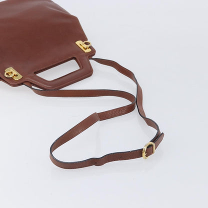 Salvatore Ferragamo Wanda Leather, Brown, Leather, Handbag