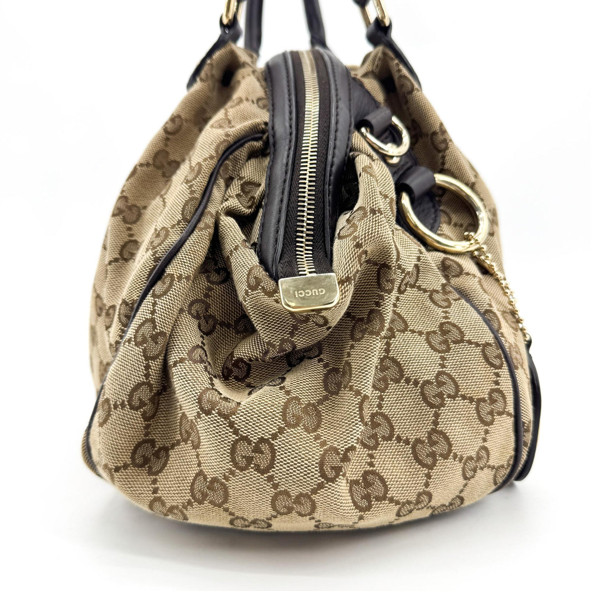 Gucci Sukey Boston GG Canvas, Beige, Canvas, Handbag