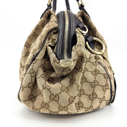Gucci Sukey Boston GG Canvas, Beige, Canvas, Handbag