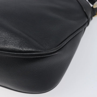 Gucci Shoulder Leather, Black, Leather, Shoulder Bag