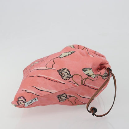Loewe Paula Drawstring Printed Canvas, Pink, Canvas, Clutch