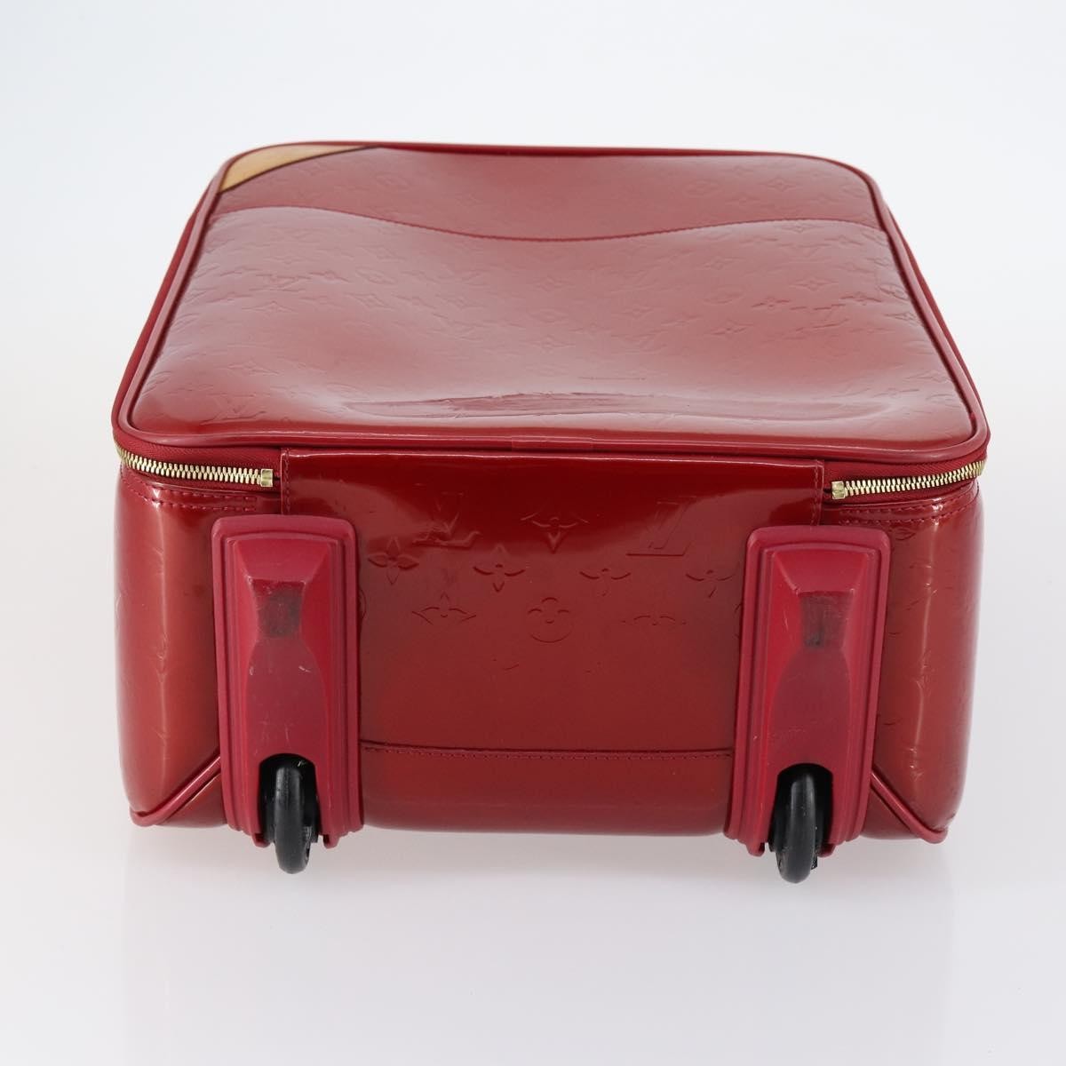 Louis Vuitton Pegase Luggage Monogram Vernis, Red, Patent Leather, Travel Bag