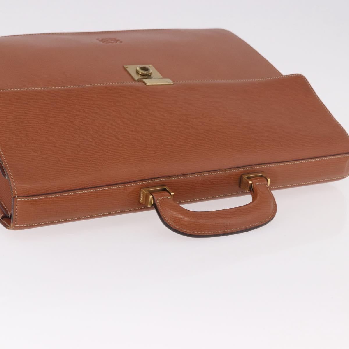 Loewe Anagram Business Leather, Brown, Leather, Briefcase