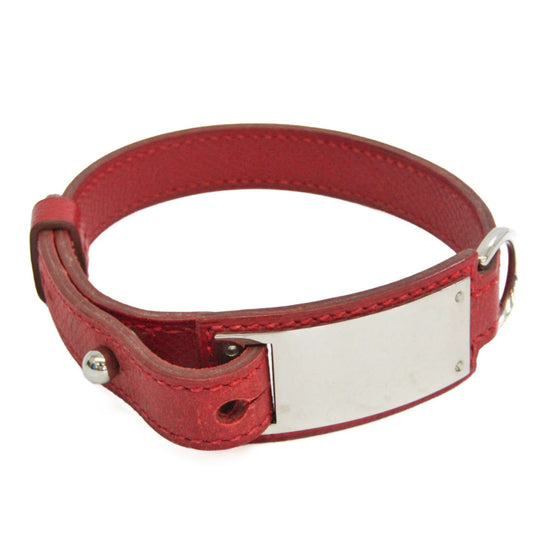 Hermès Mini Dog, Red, Leather, bracelet