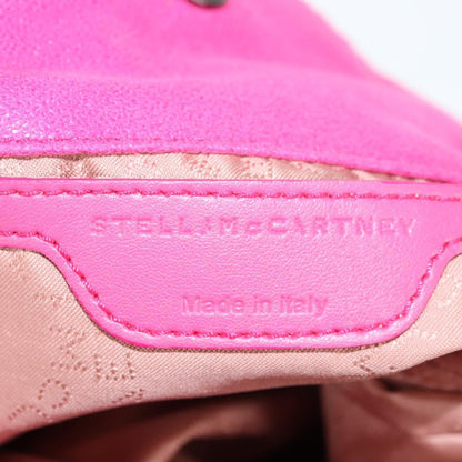 Stella McCartney Falabella Fold Over Chain Fringe Shaggy Deer, Pink, Suede, Shoulder Bag