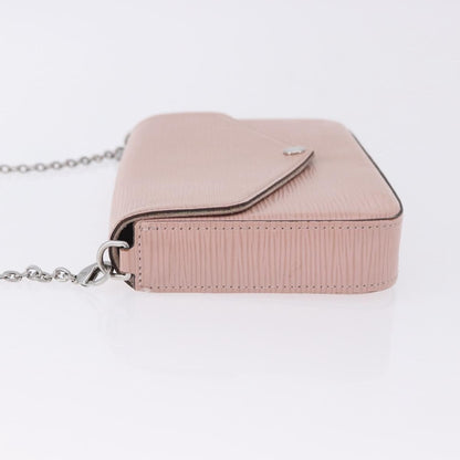 Louis Vuitton Felicie Chain Epi Leather, Pink, Leather, Clutch