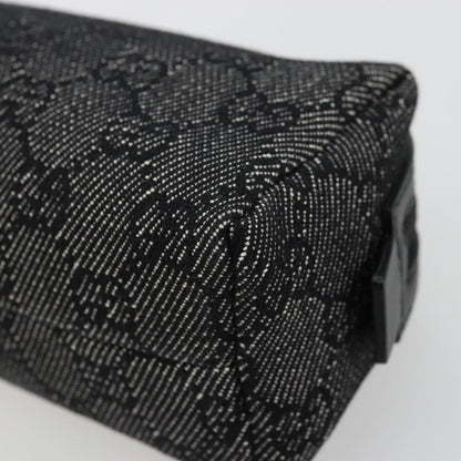 Gucci Zip Pouch GG Coated Canvas, Black, Canvas, Clutch