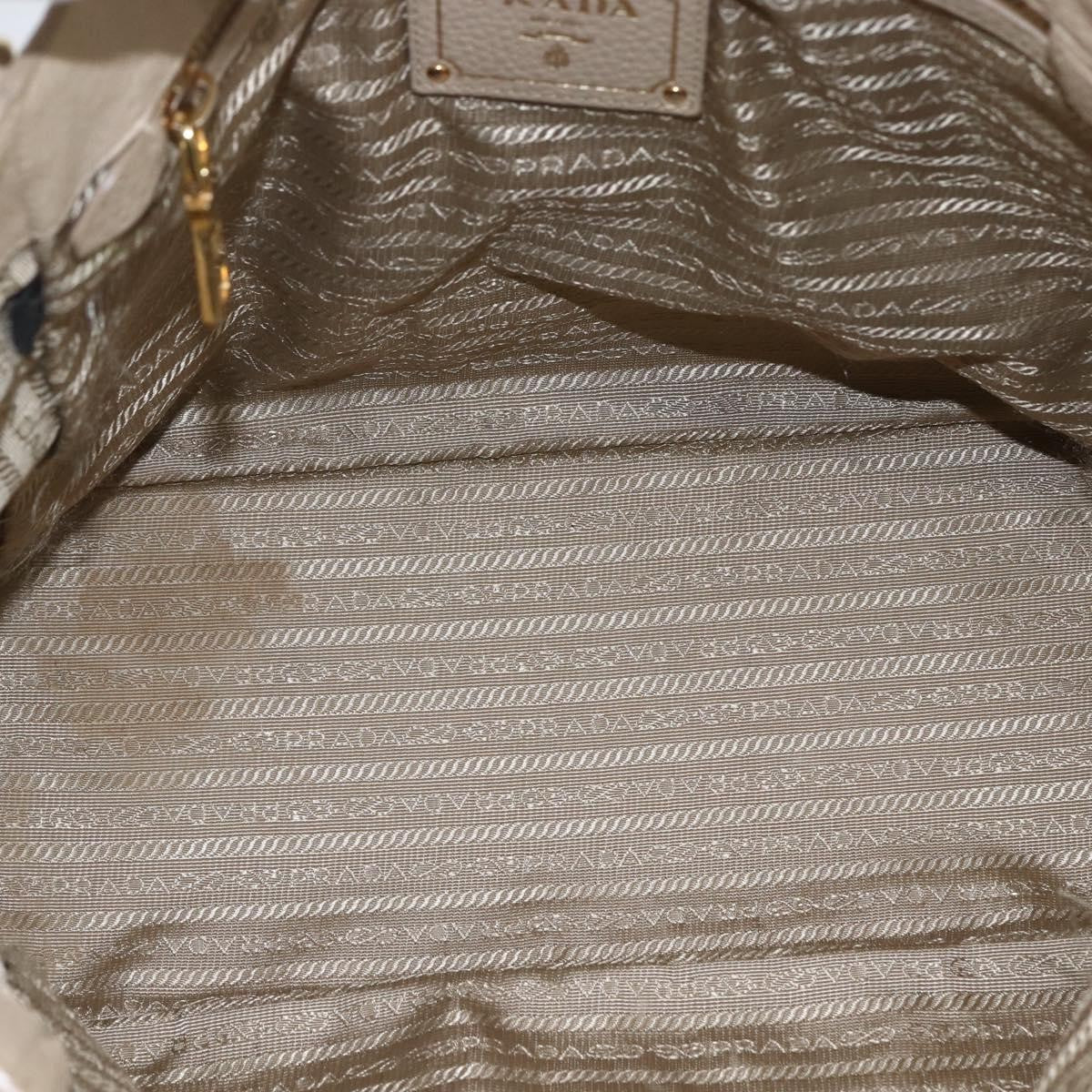 Prada Side Pocket Convertible Vitello Daino, Beige, Leather, Tote Bag