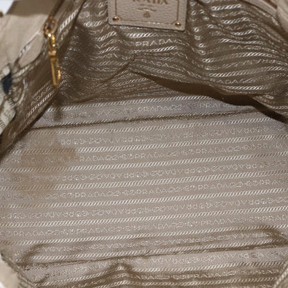 Prada Side Pocket Convertible Vitello Daino, Beige, Leather, Tote Bag