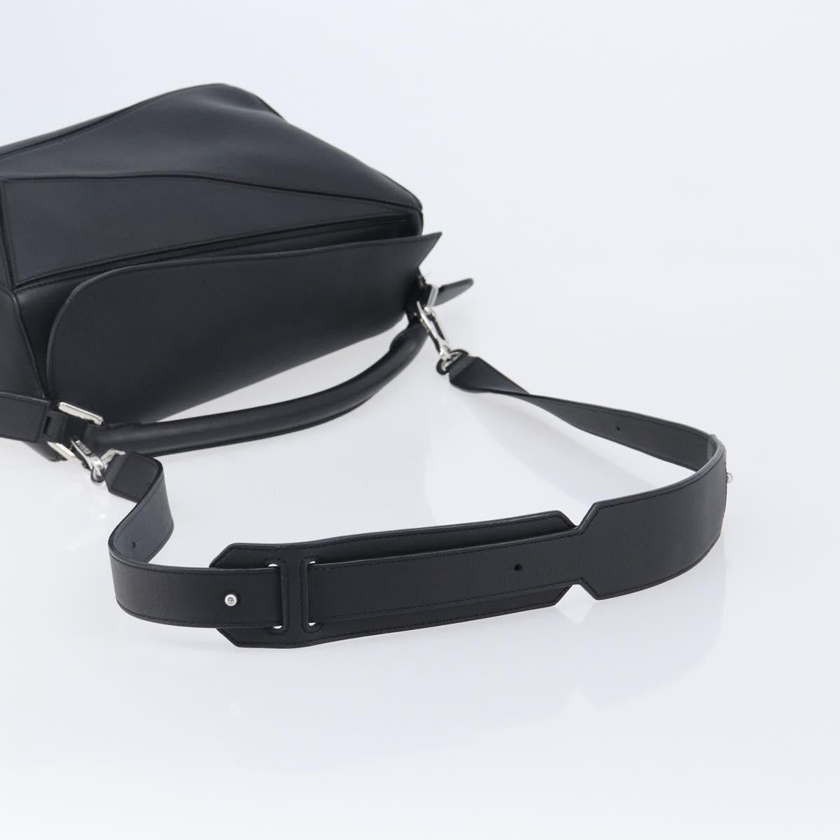 Loewe Puzzle Leather, Black, Leather, Handbag