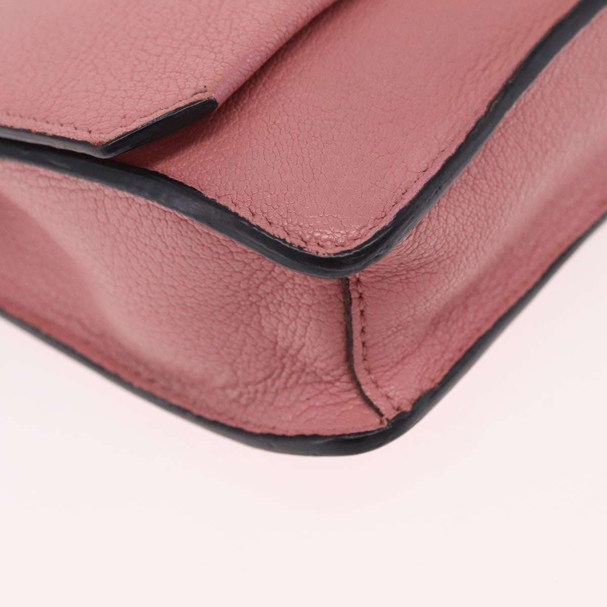 Miu Miu Madras Shoulder Leather, Pink, Leather, Crossbody Bag