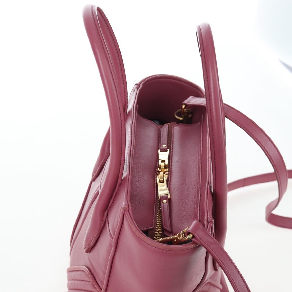 Miu Miu Beau Top Handle Leather, Pink, Leather, Handbag