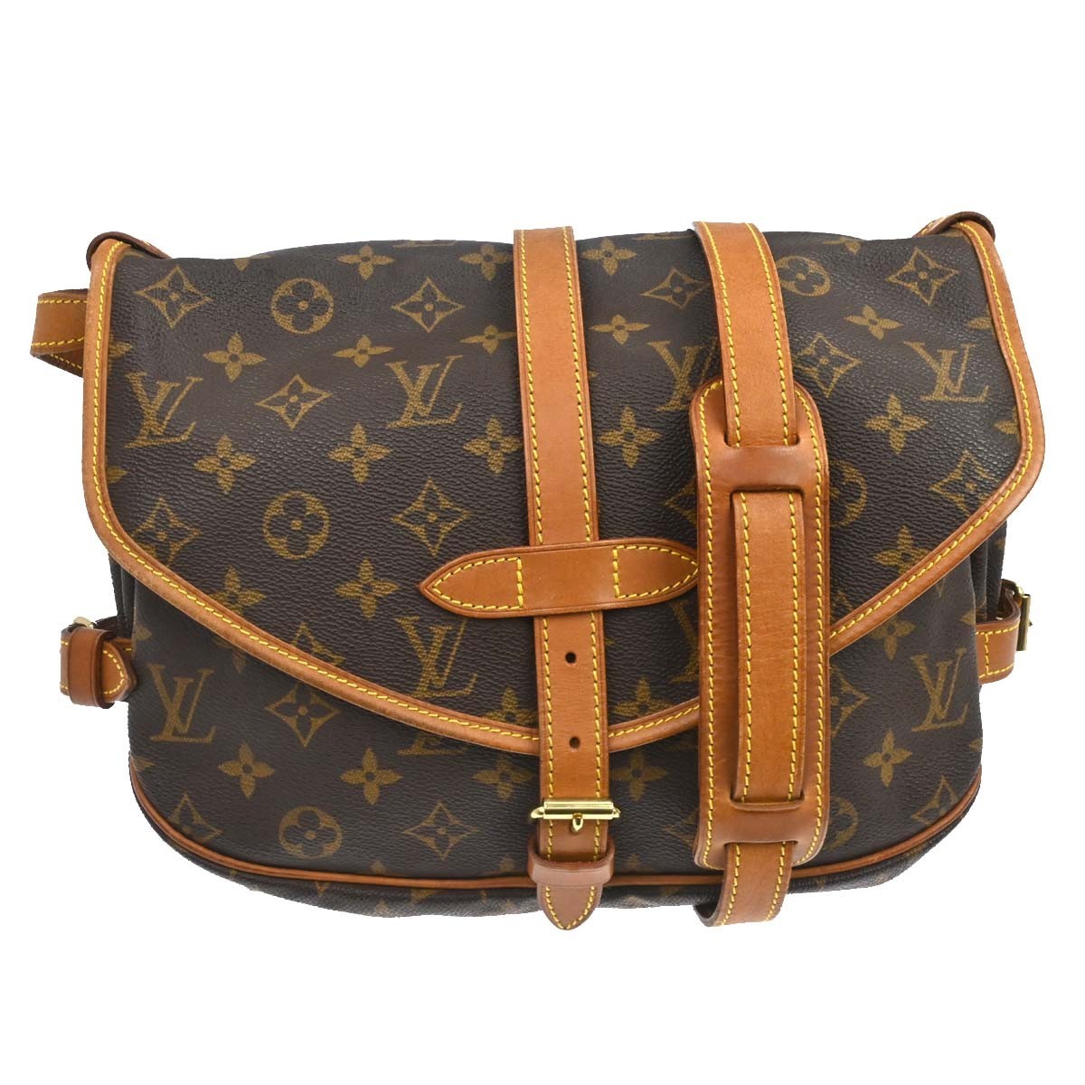 Louis Vuitton Saumur Monogram Canvas, Brown, Canvas, Shoulder Bag