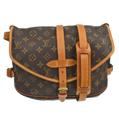 Louis Vuitton Saumur Monogram Canvas, Brown, Canvas, Shoulder Bag
