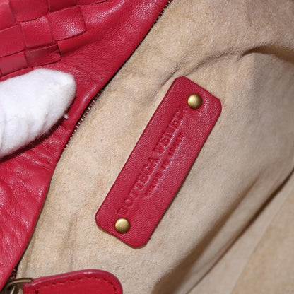 Bottega Veneta Capri Intrecciato Nappa, Red, Leather, Tote Bag