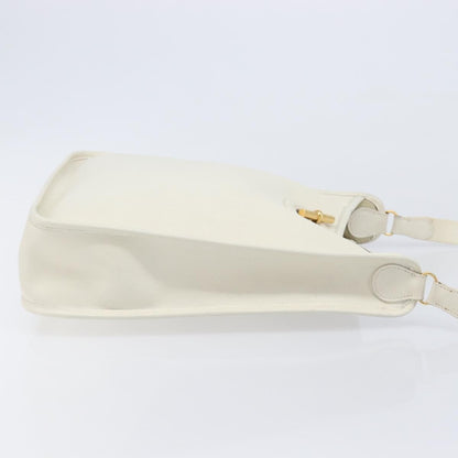 Hermes Vespa Courchevel, White, Leather, Shoulder Bag